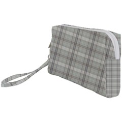 Winter Gray Plaids Wristlet Pouch Bag (small) by ConteMonfrey