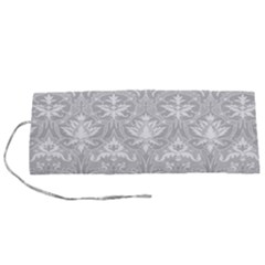 Grey Lace Decorative Ornament - Pattern 14th And 15th Century - Italy Vintage Roll Up Canvas Pencil Holder (s) by ConteMonfrey