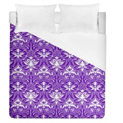 Purple Lace Decorative Ornament - Pattern 14th And 15th Century - Italy Vintage  Duvet Cover (queen Size) by ConteMonfrey