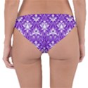 Purple Lace Decorative Ornament - Pattern 14th And 15th Century - Italy Vintage  Reversible Hipster Bikini Bottoms View4