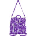 Purple Lace Decorative Ornament - Pattern 14th And 15th Century - Italy Vintage  Crossbody Backpack View3