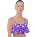 Purple Lace Decorative Ornament - Pattern 14th And 15th Century - Italy Vintage  Frill Bikini Top View1