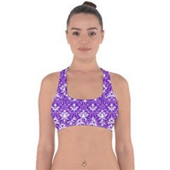 Purple Lace Decorative Ornament - Pattern 14th And 15th Century - Italy Vintage  Cross Back Hipster Bikini Top  by ConteMonfrey