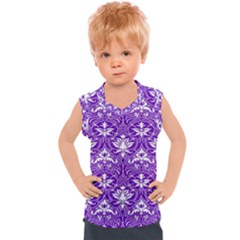 Purple Lace Decorative Ornament - Pattern 14th And 15th Century - Italy Vintage  Kids  Sport Tank Top