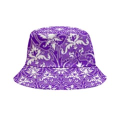 Purple Lace Decorative Ornament - Pattern 14th And 15th Century - Italy Vintage  Inside Out Bucket Hat by ConteMonfrey