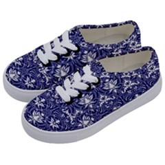 Blue Lace Decorative Ornament - Pattern 14th And 15th Century - Italy Vintage  Kids  Classic Low Top Sneakers by ConteMonfrey