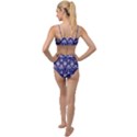 Blue Lace Decorative Ornament - Pattern 14th And 15th Century - Italy Vintage  Tied Up Two Piece Swimsuit View2