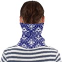 Blue Lace Decorative Ornament - Pattern 14th And 15th Century - Italy Vintage  Face Seamless Bandana (Adult) View2