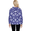 Blue Lace Decorative Ornament - Pattern 14th And 15th Century - Italy Vintage  Women s Lightweight Drawstring Hoodie View4