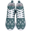 Green  Lace Decorative Ornament - Pattern 14th And 15th Century - Italy Vintage  Women s Lightweight High Top Sneakers View1