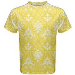 Yellow Lace Decorative Ornament - Pattern 14th And 15th Century - Italy Vintage  Men s Cotton Tee by ConteMonfrey