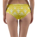 Yellow Lace Decorative Ornament - Pattern 14th And 15th Century - Italy Vintage  Reversible Mid-Waist Bikini Bottoms View2