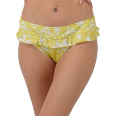 Yellow Lace Decorative Ornament - Pattern 14th And 15th Century - Italy Vintage  Frill Bikini Bottom by ConteMonfrey