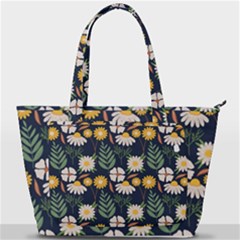 Flower Grey Pattern Floral Back Pocket Shoulder Bag 