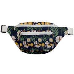 Flower Grey Pattern Floral Fanny Pack by Dutashop