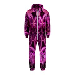 Fractal-math-geometry-visualization Pink Hooded Jumpsuit (kids)