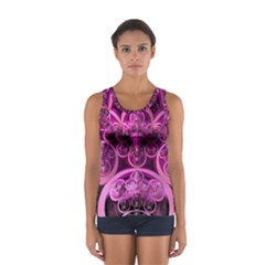 Fractal-math-geometry-visualization Pink Sport Tank Top  by Pakrebo