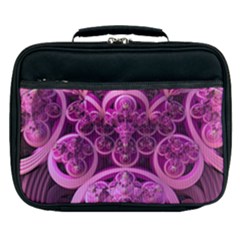 Fractal-math-geometry-visualization Pink Lunch Bag by Pakrebo