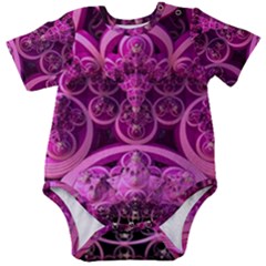 Fractal-math-geometry-visualization Pink Baby Short Sleeve Onesie Bodysuit by Pakrebo