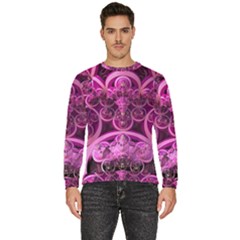 Fractal-math-geometry-visualization Pink Men s Fleece Sweatshirt by Pakrebo