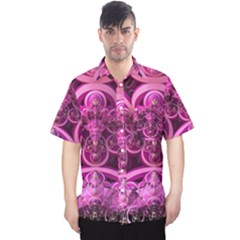 Fractal-math-geometry-visualization Pink Men s Hawaii Shirt