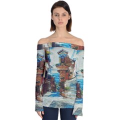 An Italian Neighborhood  Off Shoulder Long Sleeve Top by ConteMonfrey