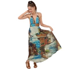 An Italian Neighborhood  Backless Maxi Beach Dress by ConteMonfrey