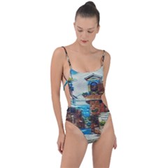 An Italian Neighborhood  Tie Strap One Piece Swimsuit by ConteMonfrey