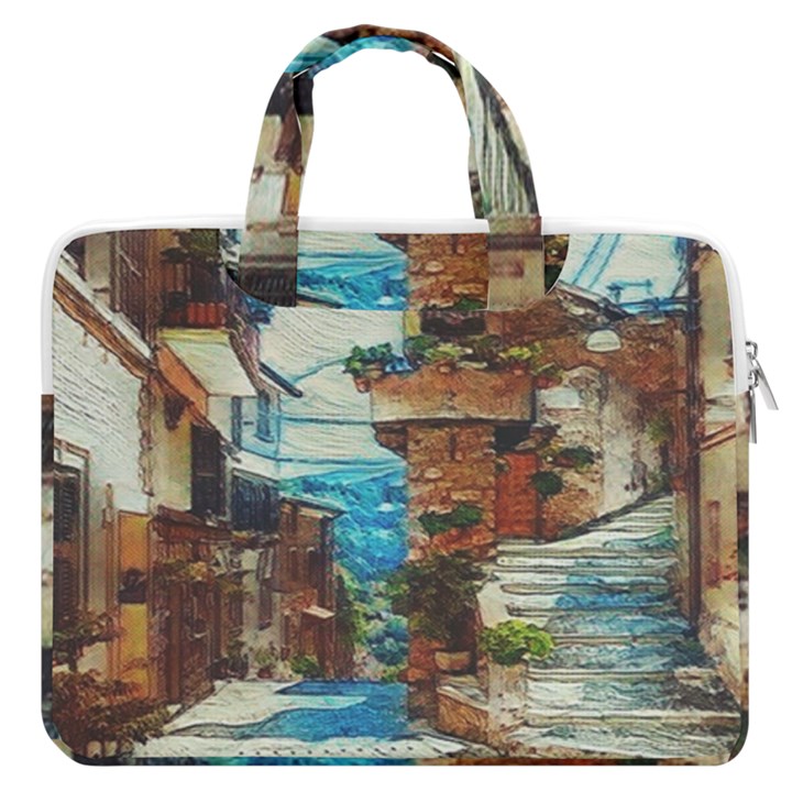 An Italian Neighborhood  MacBook Pro 16  Double Pocket Laptop Bag 