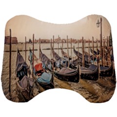 Black Several Boats - Colorful Italy  Head Support Cushion by ConteMonfrey