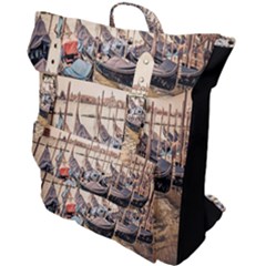 Black Several Boats - Colorful Italy  Buckle Up Backpack by ConteMonfrey