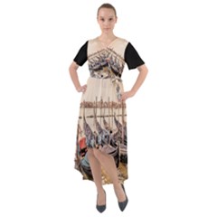 Black Several Boats - Colorful Italy  Front Wrap High Low Dress by ConteMonfrey