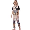 Black Several Boats - Colorful Italy  Kids  Satin Short Sleeve Pajamas Set View1