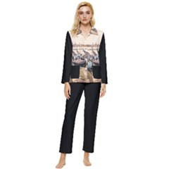 Black Several Boats - Colorful Italy  Womens  Long Sleeve Velvet Pocket Pajamas Set by ConteMonfrey