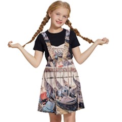 Black Several Boats - Colorful Italy  Kids  Apron Dress