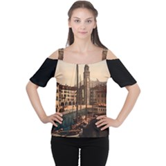  The Harbor, Riva, Lake Garda, Italy 1890-1900 Cutout Shoulder Tee