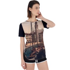  The Harbor, Riva, Lake Garda, Italy 1890-1900 Perpetual Short Sleeve T-shirt by ConteMonfrey