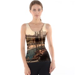 The Harbor, Riva, Lake Garda, Italy 1890-1900 2 Background Brown Tank Top by ConteMonfrey