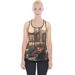 The Harbor, Riva, Lake Garda, Italy 1890-1900 2 Background Brown Piece Up Tank Top by ConteMonfrey