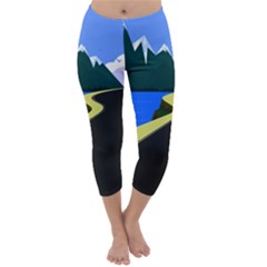 Air Pollution Retro Vintage Capri Winter Leggings  by Wegoenart