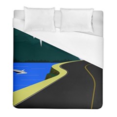 Air Pollution Retro Vintage Duvet Cover (full/ Double Size) by Wegoenart