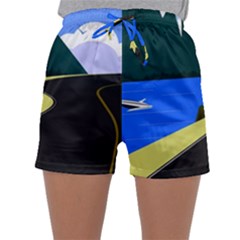 Air Pollution Retro Vintage Sleepwear Shorts by Wegoenart