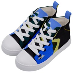 Air Pollution Retro Vintage Kids  Mid-top Canvas Sneakers by Wegoenart