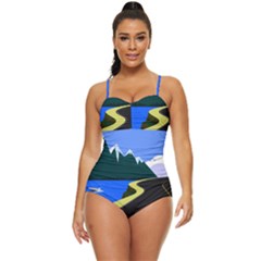 Air Pollution Retro Vintage Retro Full Coverage Swimsuit by Wegoenart