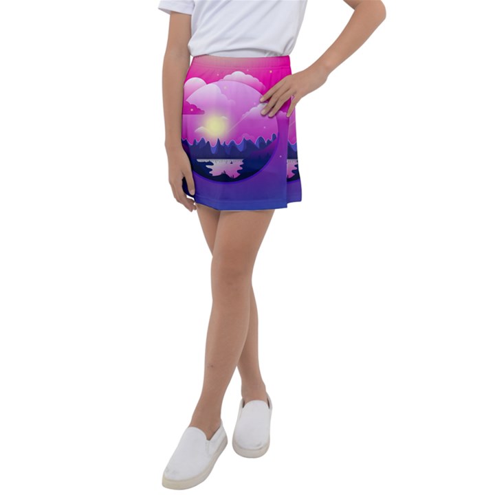 Landscape Illustration Illustrator Kids  Tennis Skirt