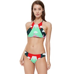 Mount Fuji Japan Landscape Volcano Banded Triangle Bikini Set by Wegoenart