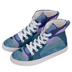 Landscapes Moon Stars Night Women s Hi-top Skate Sneakers by Wegoenart