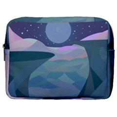 Landscapes Moon Stars Night Make Up Pouch (large) by Wegoenart