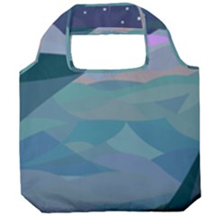 Landscapes Moon Stars Night Foldable Grocery Recycle Bag