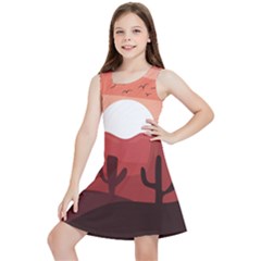 Artistic Digital Landscape Art Kids  Lightweight Sleeveless Dress by Wegoenart